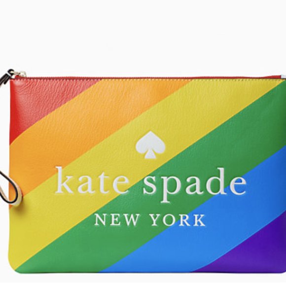 kate spade Handbags - Kate Spade Rainbow Pride Large Zip Pouch